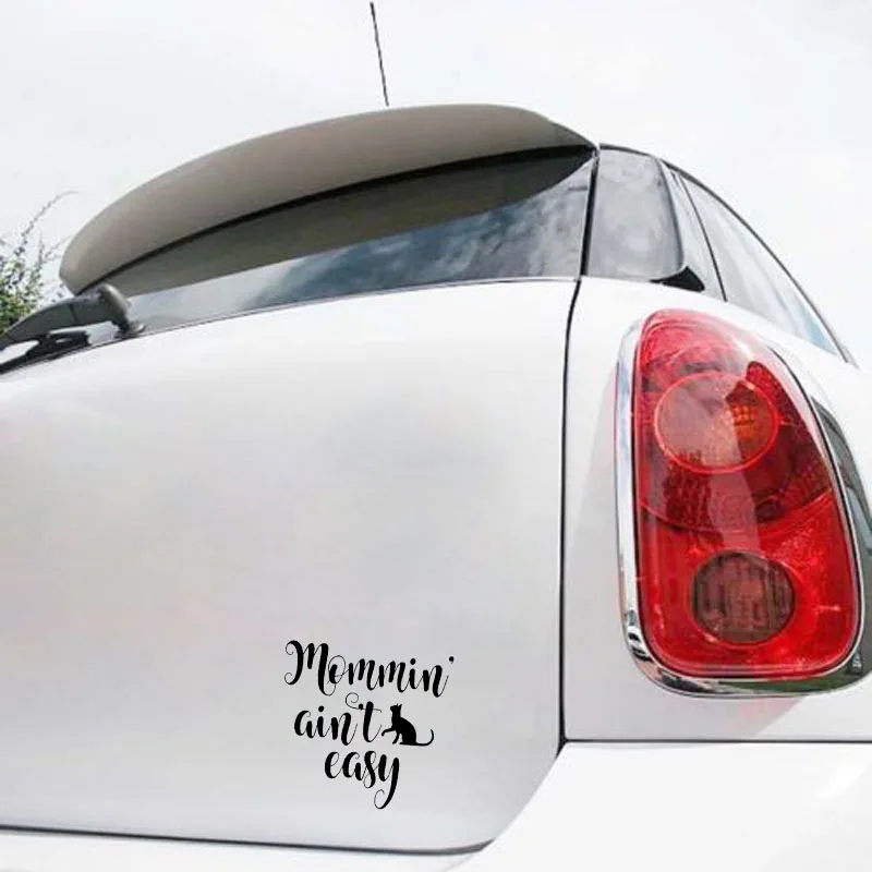 QYPF 14 5 см * 13 9 веселая мама 'не легкая кошка виниловая наклейка на окно