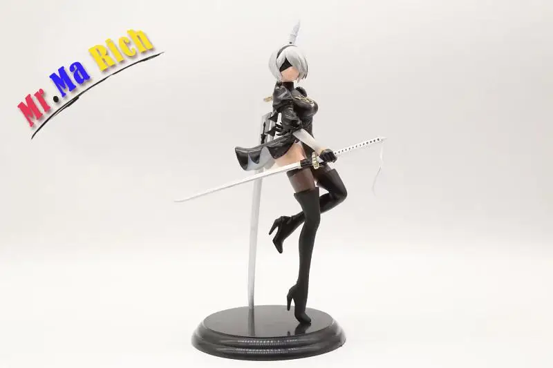 Новая японская аниме фигурка игры Nier: automata 2b Yorha NO.2 тип B черное платье меч Ver ПВХ 25