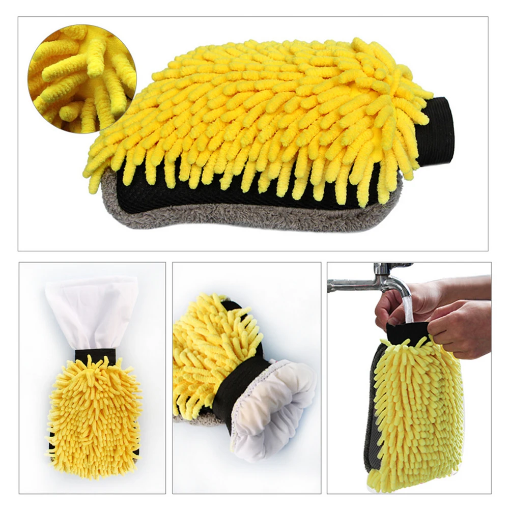 

Car Accessory Microfiber Car Wash Mitt Anti Scratch Wash Glove washandjes For bmw e46 e90 e60 ford focus 2 volkswagen passat b6