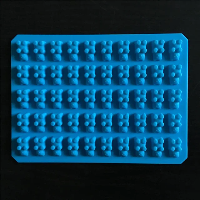 blue no straw Новые кухонные инструменты для выпечки, 1 набор, 50 полости, силиконовая форма для торта конфета, форма для льда - Цвет: blue no straw