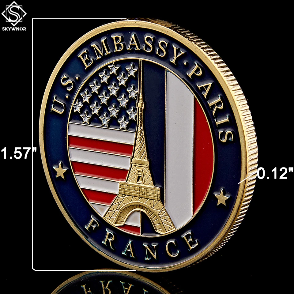 5 шт. 2021 США Отдел защиты государственного посольства Париж Франция памятные