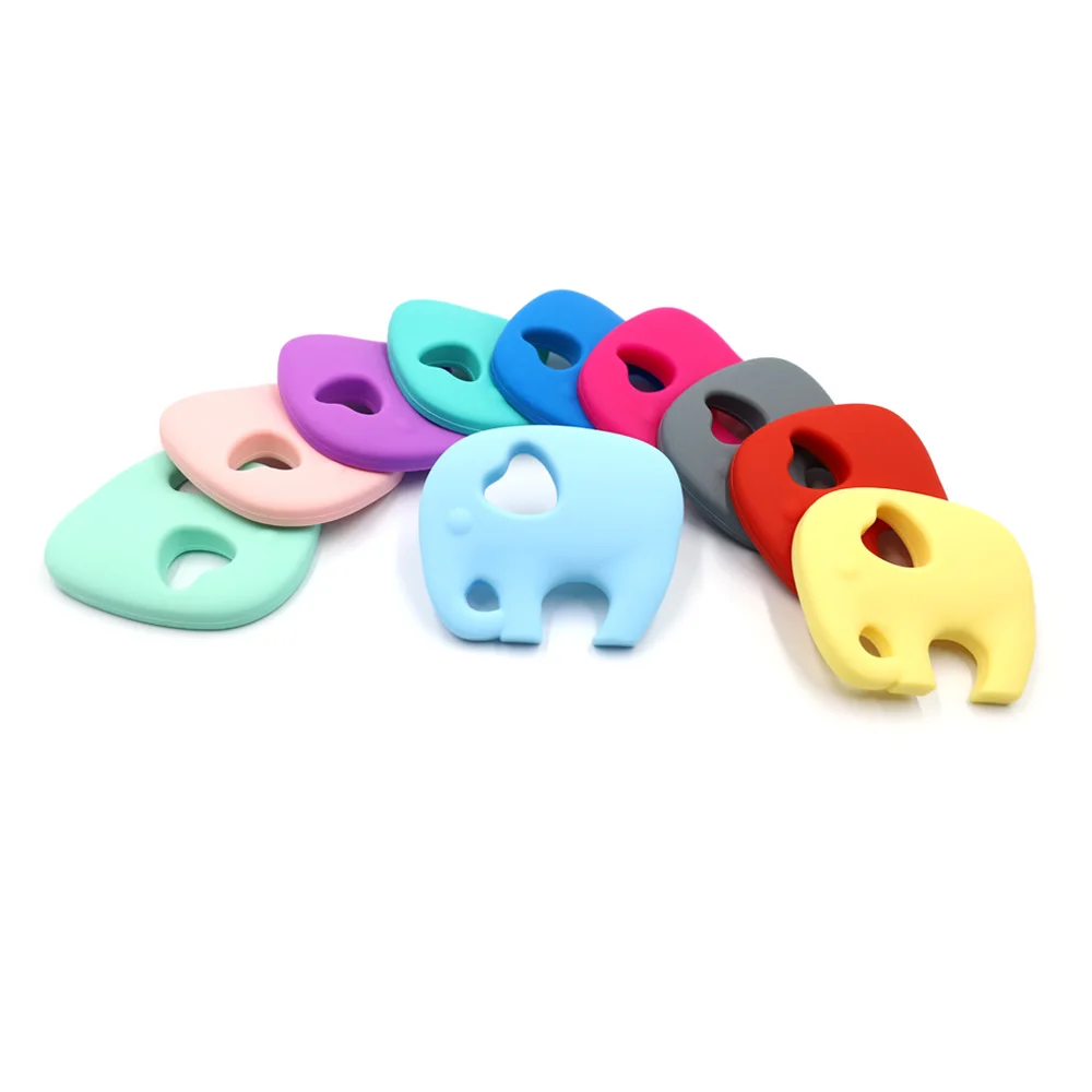Силиконовый слон зубное кольцо для младенцев цепочка игрушка Пищевой Силикон