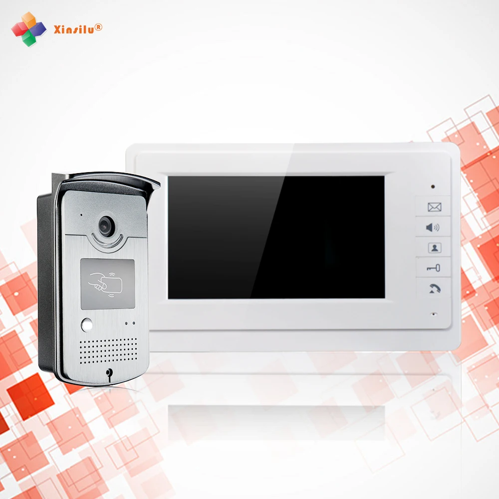 7 дюймовый ЖК монитор идентификационная карта управление доступом проводной