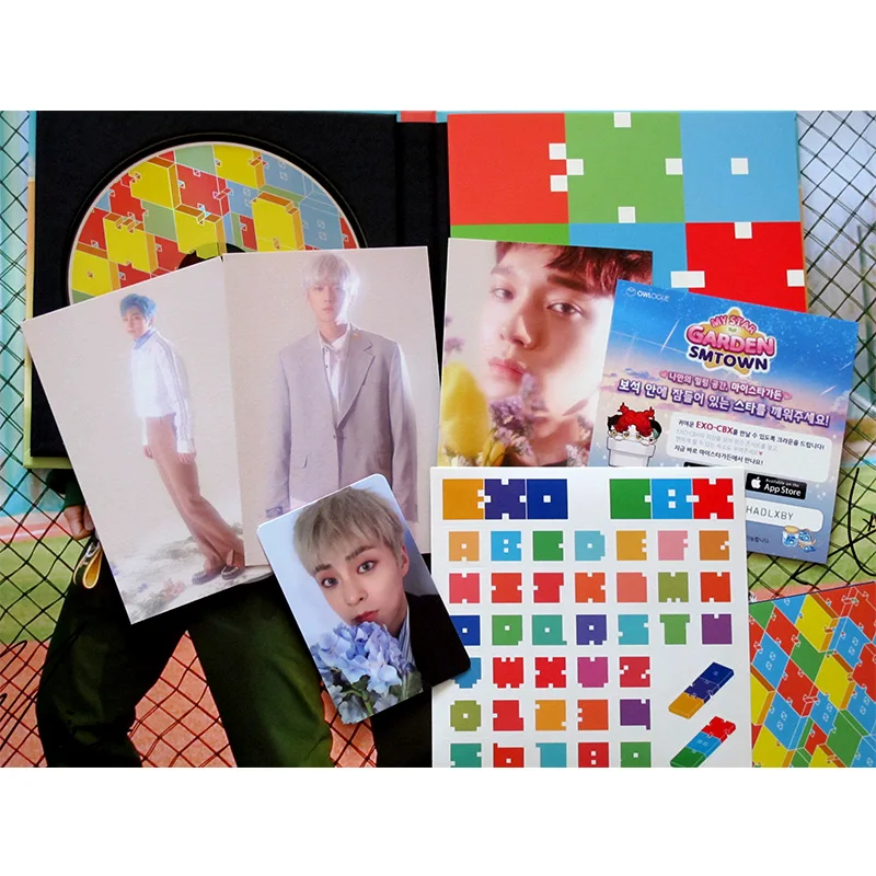 Расписанный вручную EXO CBX альбом с автографом Цветущий день CD + K POP для фотосъемки
