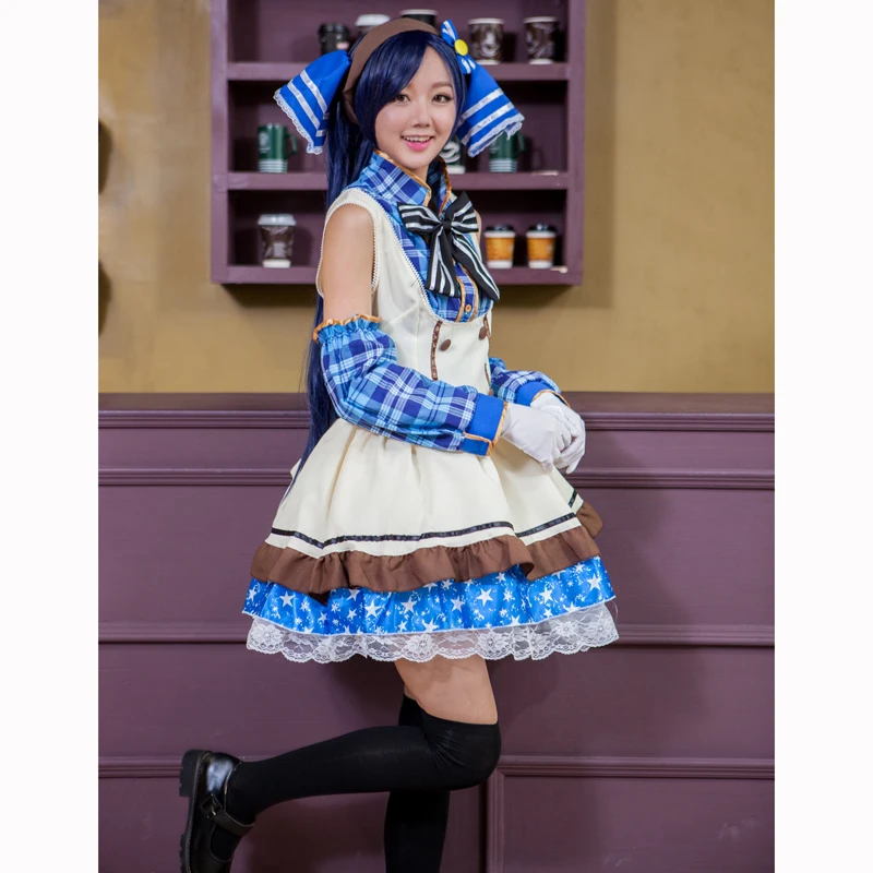 Аниме Love Live костюм косплей Umi Sonoda для женщин и девочек Хэллоуин Carnevale Костюмы
