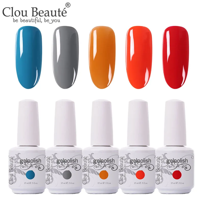 5pcs-15ml-ZH25 Clou Beaute синий Гель-лак для ногтей 15 мл сапфировый гель для ногтей Гибридный лак для ногтей Полупостоянный УФ Гель-лак для ногтей - Цвет: 5pcs-15ml-ZH25