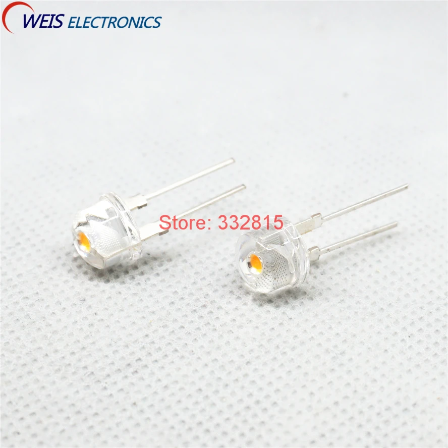 20PCS F8 PINK LED , strawhat ,DIP-2, water clear , 8mm pink lamp 0.5w 3.0-3.4V  light emitting diode Free Shipping