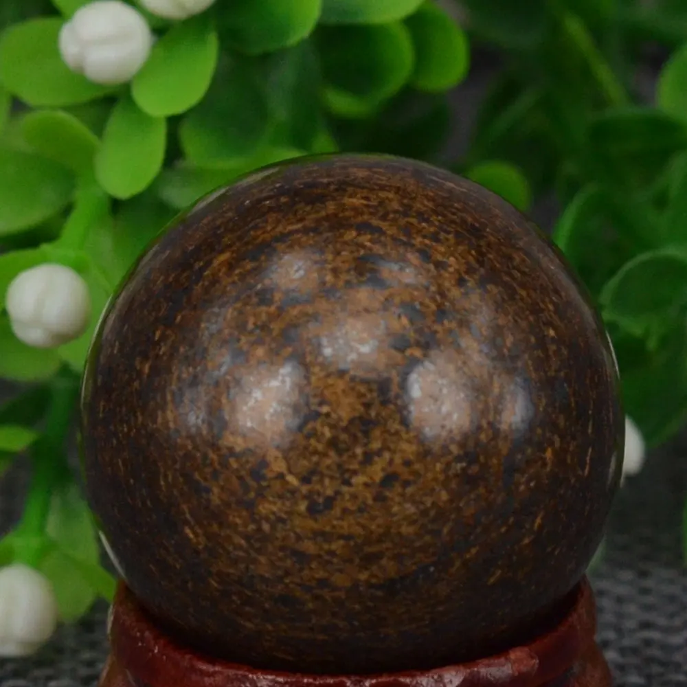 (1 2 дюйма) 30 мм природный драгоценный камень бронзит сфера хрустальный шар чакра