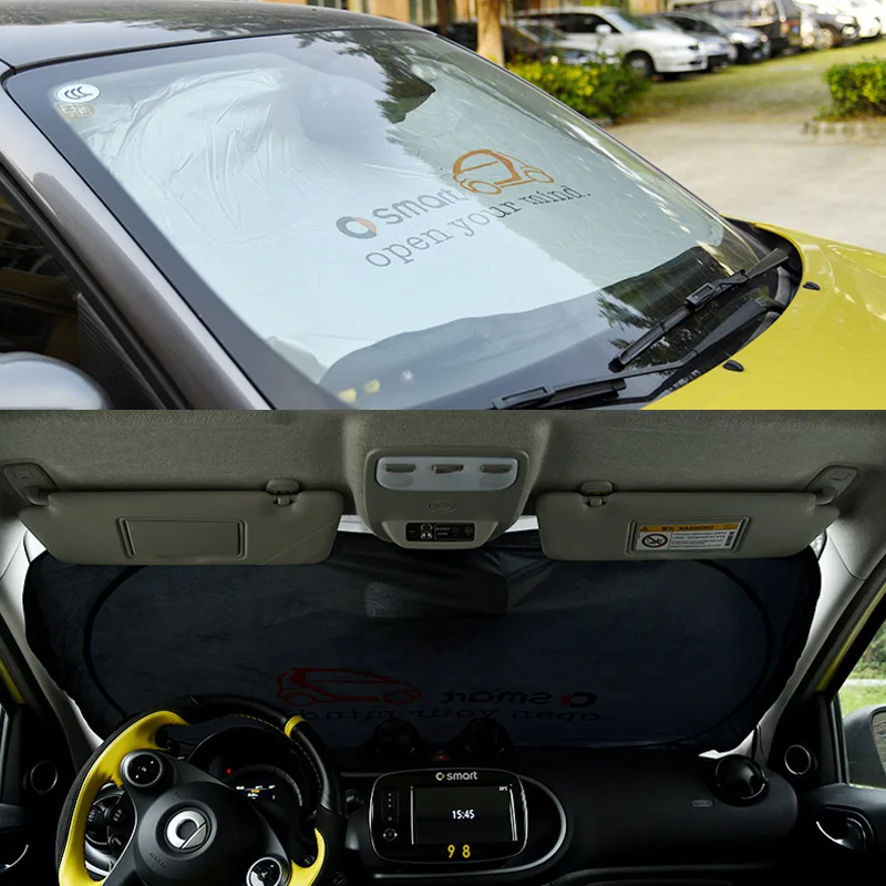 Складной навес от солнца, Теплоизоляционный тент для Smart Forfour Fortwo 453 451 450, тент на лобовое стекло, покрытие автомобиля, автозапчасти