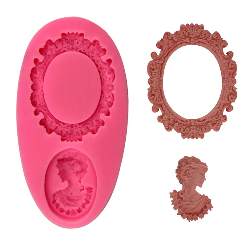 Женские старые формы для зеркал 3d силиконовые рождественские помадки сахарный
