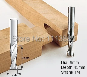 6 мм спиральная фреза с вырезами хвостовик 1/4 модель 6*45 100 1/4|router bluetooth|shank buttonrouter