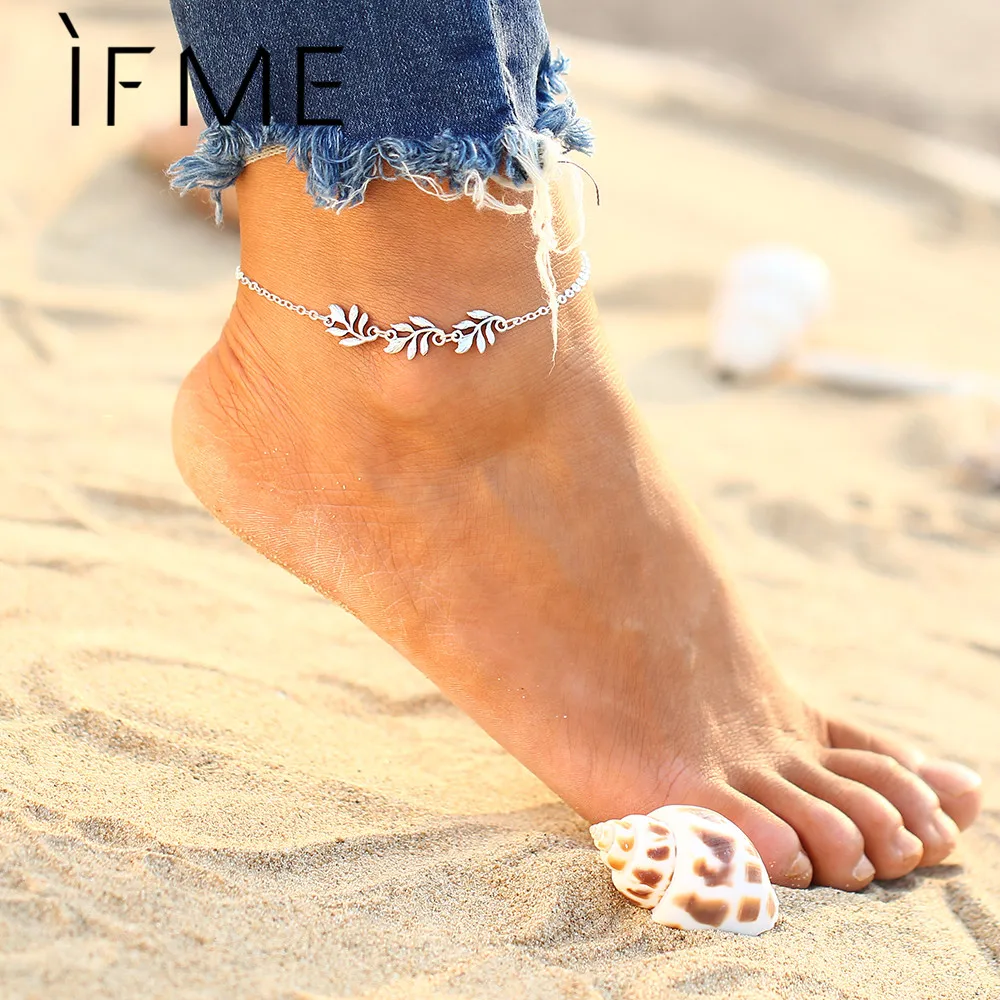 IF ME/модные женские изящные элегантные браслеты на щиколотке с цепочкой в виде