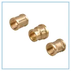 FF 12 дюйма, латунные трубные фитинги с внутренней резьбой, Закругление гайка-стержень, соединительная муфта, полный порт, медь