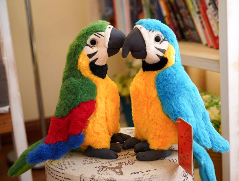 Candice guo! Super cute plush toy lovely emulational parrot bird soft stuffed doll decoration creative birthday Christmas gift | Игрушки и