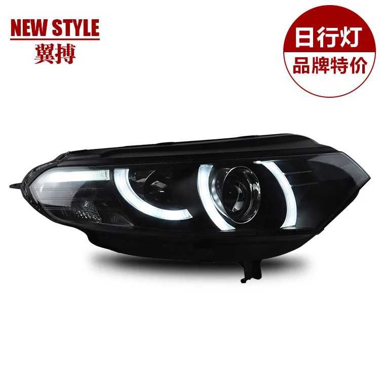 D_YL автомобильный Стайлинг для Ford Ecosport фары 2013 светодиодный ные DRL линзы двойной
