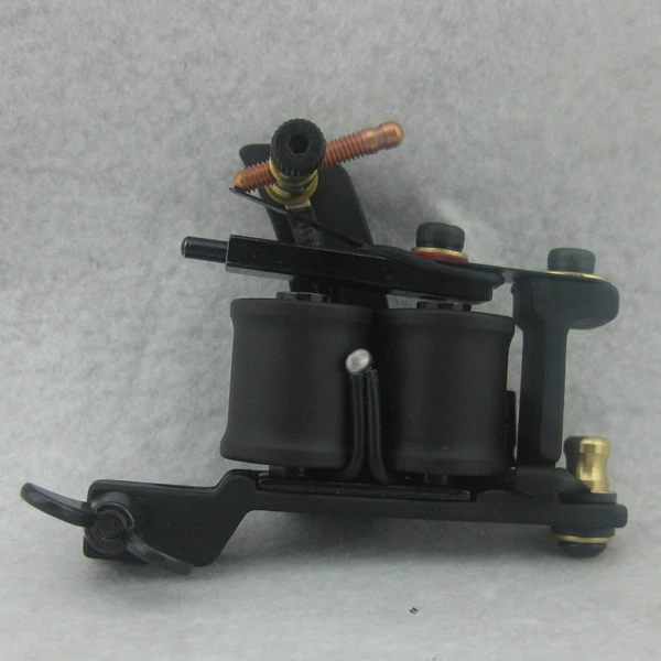 Новинка 2016 профессиональная тату машина 10 бородавок катушки чугунная черная