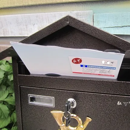 Почтовый ящик для газет на открытом воздухе кованая железная стена бары