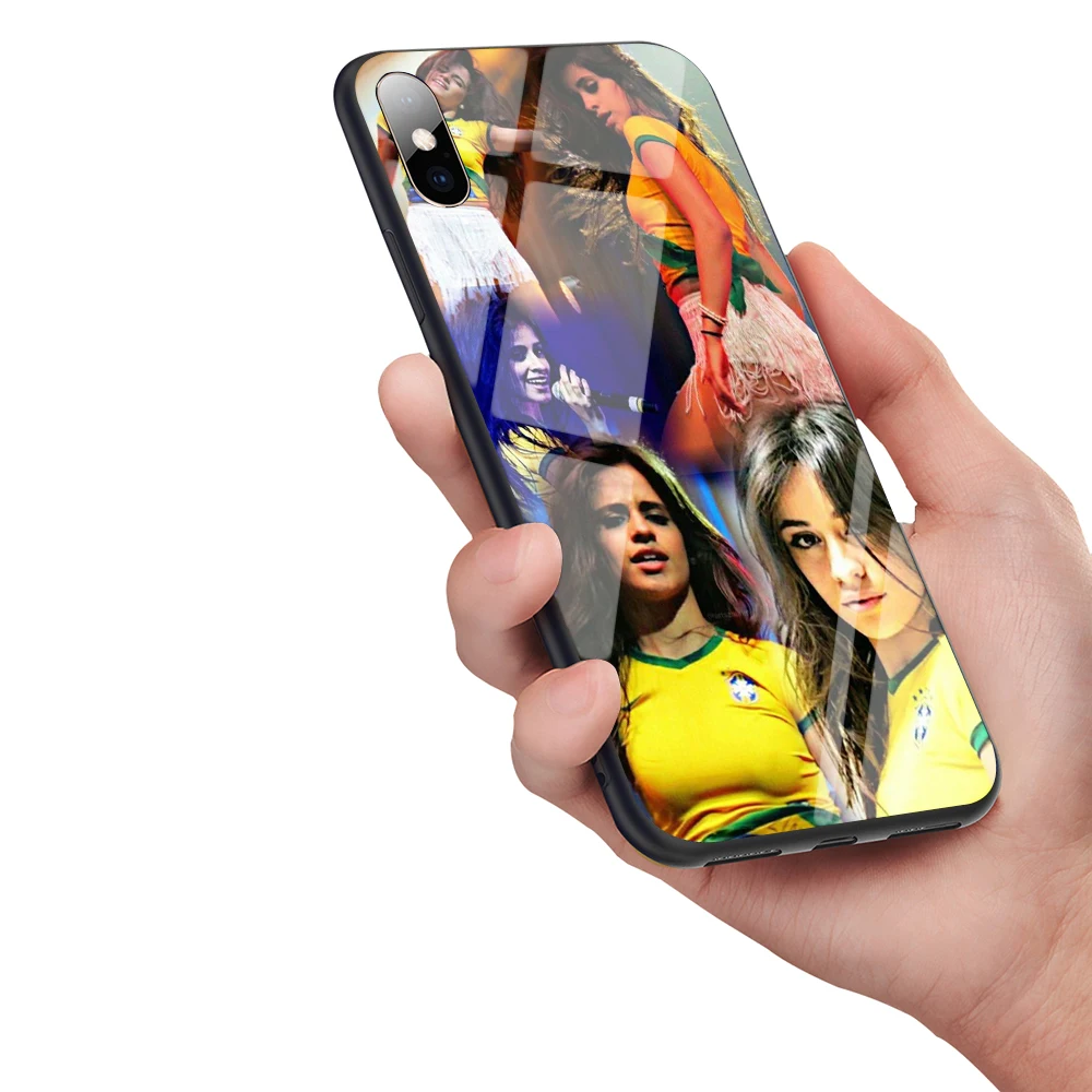 Мягкий чехол из закаленного стекла Lavaza Camila Cabello для iPhone 6 6S 7 8 Plus 5 5S SE XR X XS 11 Pro MAX |