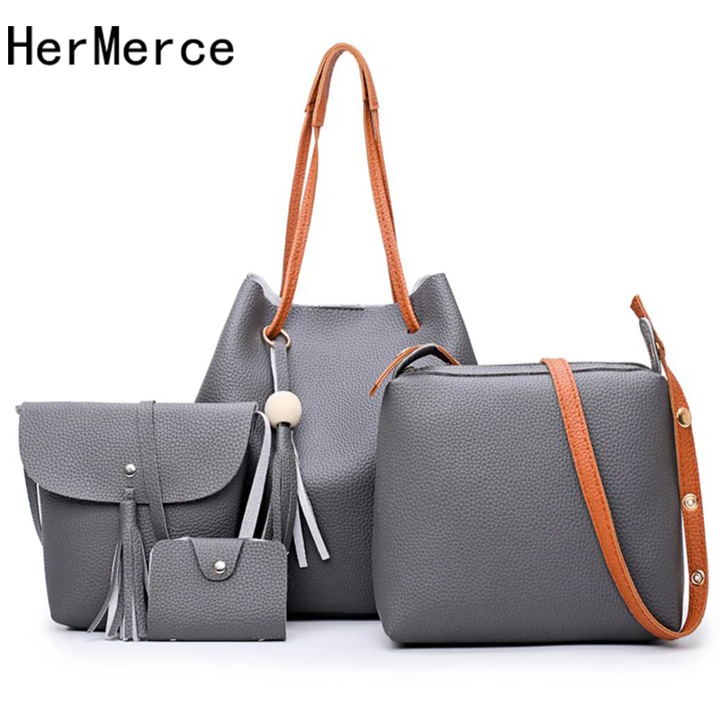 4 комплекта Роскошные Сумки кожаная сумка женская Bolsas Feminina сумки для Для женщин