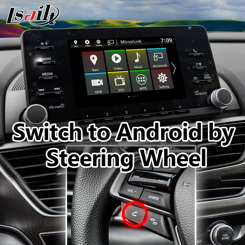 Все в одном подключи и работай Android GPS навигатор для 2018 Honda Accord встроенный