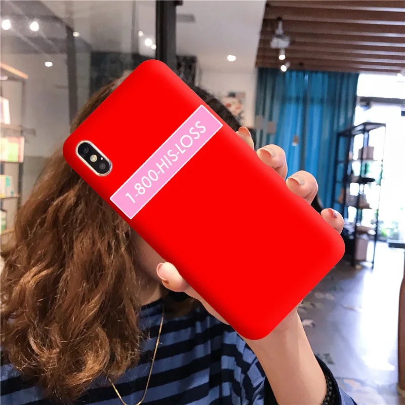 TPU Funny Black Head Girl Phone Case Make Money Not Friends Women For iPhone 11Pro Max X XR XS 8 7 6s Plus Candy Red Silicone Cover - Цвет: TPU