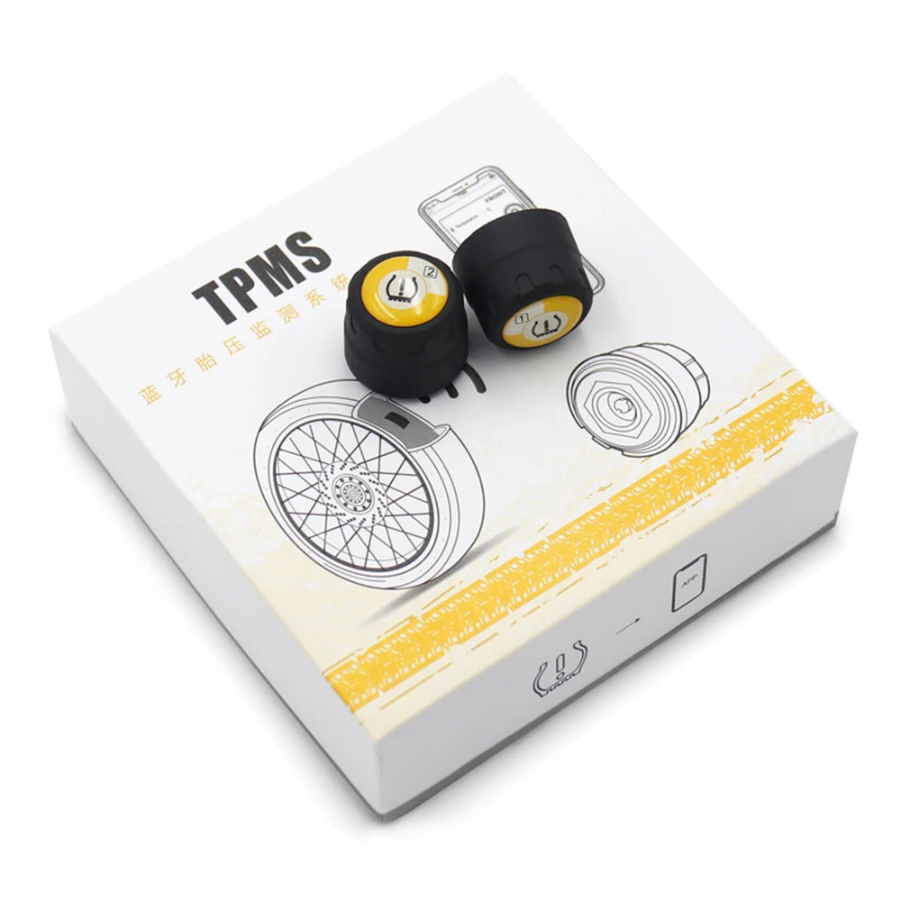 Система мониторинга давления в шинах мотоциклов 2 шт. с Bluetooth TPMS режим приложения