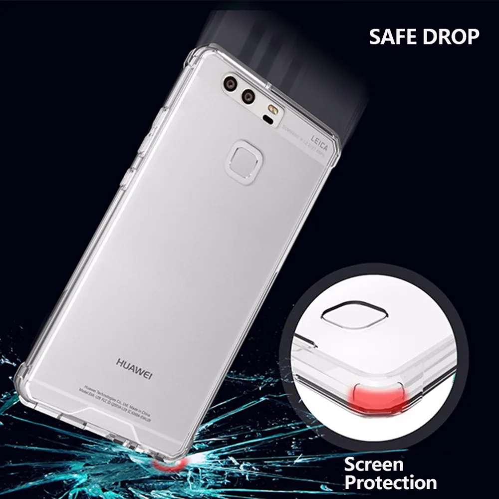 Чехол для P9 прозрачный защитный чехол Huawei Mate 9 противоударный жесткий накладка P10