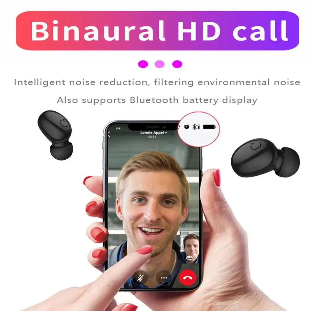 TWS Headset Mini Invisible In-ear Single Earbud Stereo Bluetooth Earphone True Wireless Waterproof With Mic | Электроника