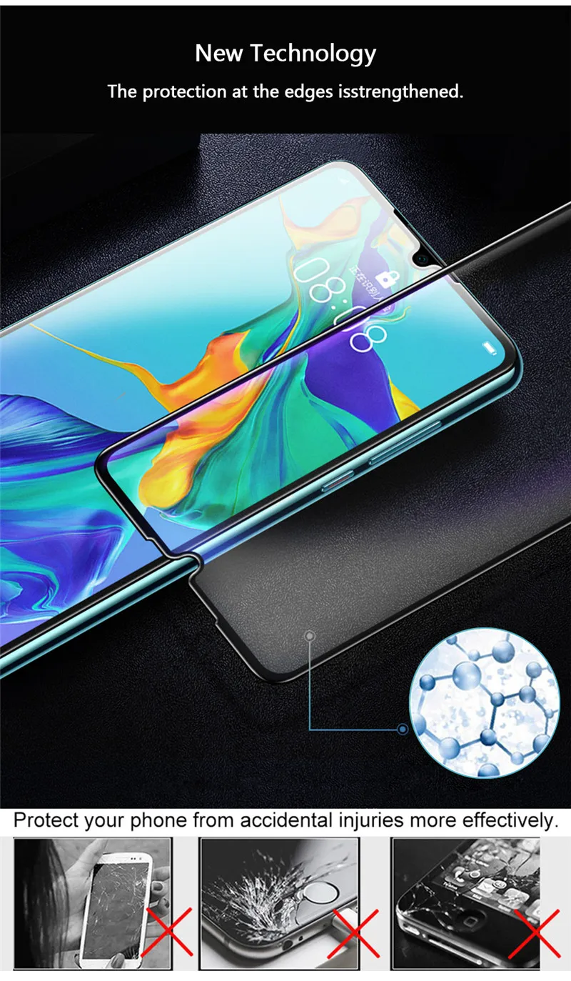 2 в 1 закаленное стекло для huawei P30 P30 lite P20 pro стекло Psmart Защитная пленка для объектива Стекло для huawei P20 P30 lite