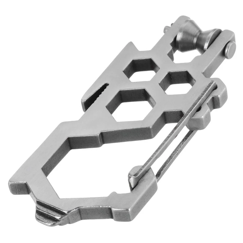 Outdoor Multitool Stainless Steel Load Bearing Carabiner w/ Pulley Screwdriver Wrench Opener Multi Camping Tool | Инструменты