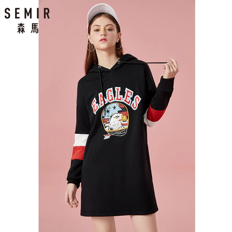 SEMIR Женская хлопковая куртка с капюшоном в полоску толстовка длинными рукавами