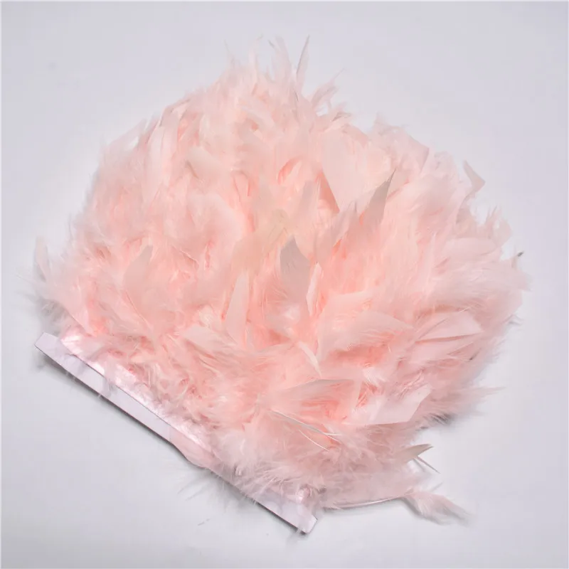 Shell Pink Новинка 10 ярдов/партия Турция бахрома с перьями 10-15 см chandelle перья марабу для ремесел карнавальные костюмы DIY Одежда - Цвет: Shell Pink