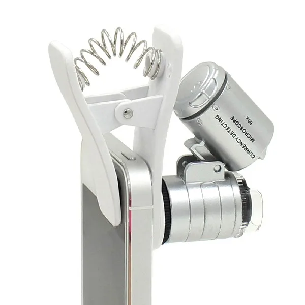 

1Pcs Universal 3LEDs Clip Mobile Phone Microscope Magnifier Micro Lens 60X Optical Zoom Telescope Camera Lens