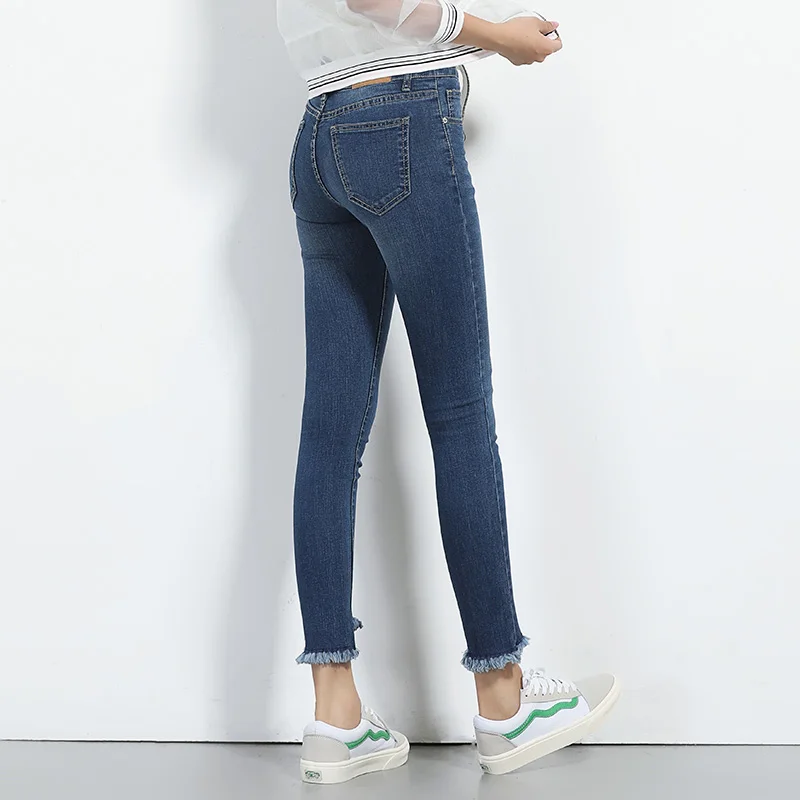 LEIJIJEANS Новинка осени винтажные размера плюс L с кисточками длина по щиколотку