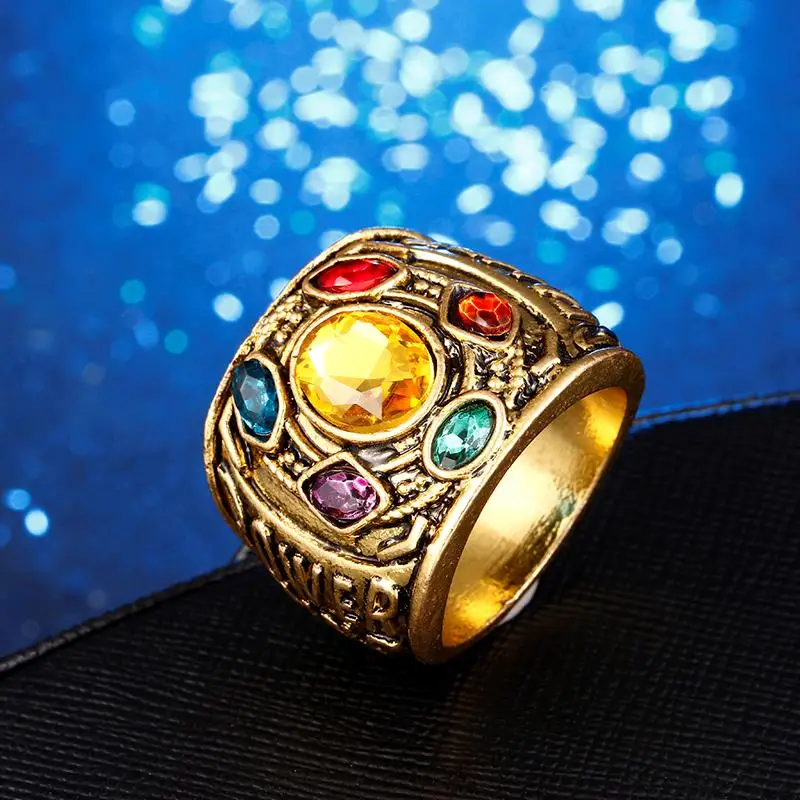 Мужское и женское кольцо с кристаллами The Soul Stone Thanos 3 | Украшения аксессуары