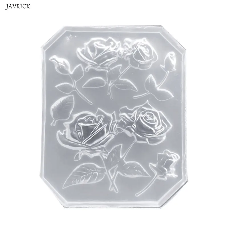 New Mirror DIY Handmade UV Crystal Epoxy Mold With Leaf Big Rose Jewelry Pendant Accessories | Украшения и аксессуары