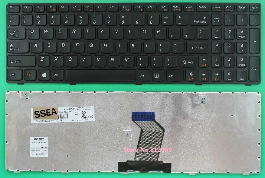 

Клавиатура SSEA для ноутбука IBM Lenovo Z580 Z585 B580 G585 G770 G780 B585