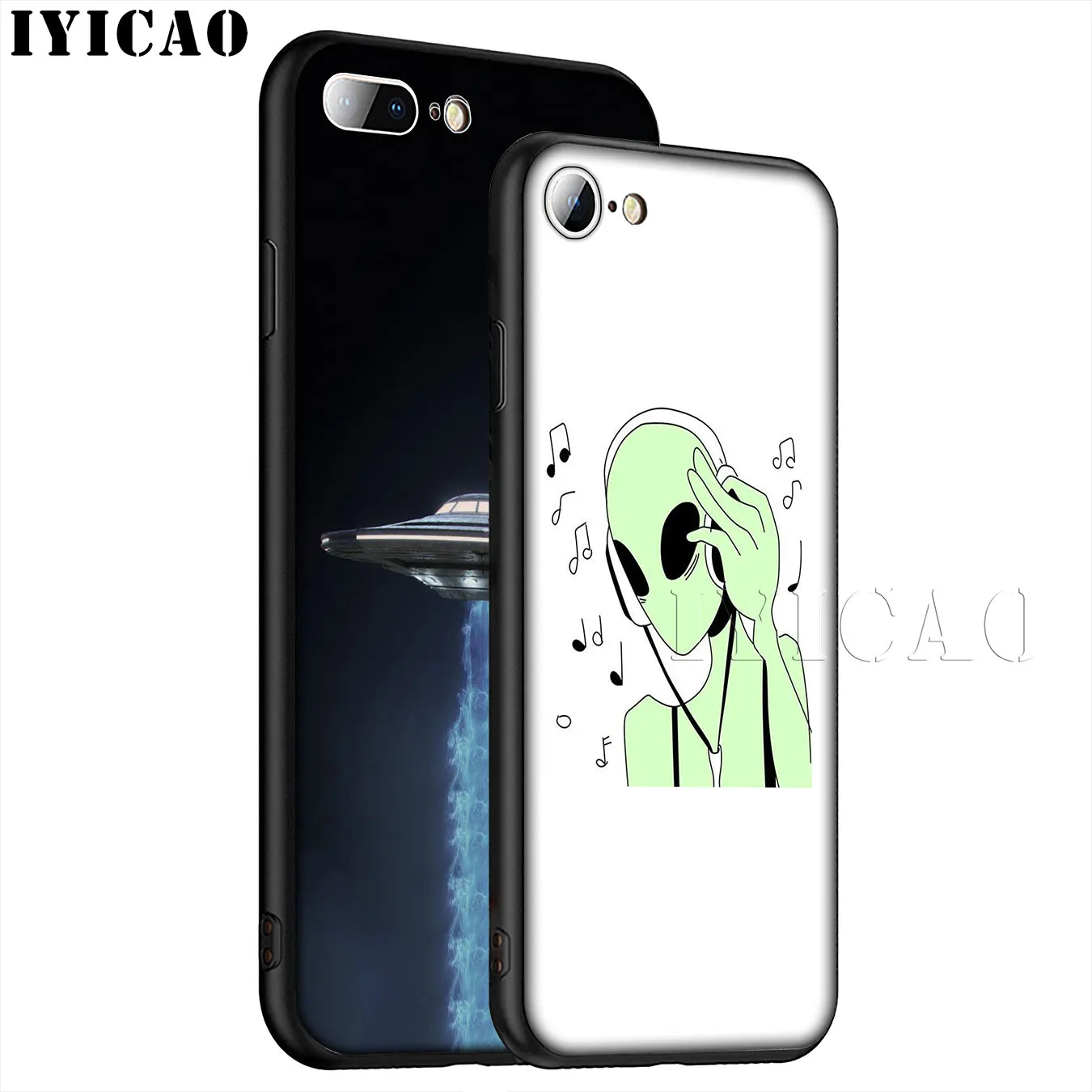 IYICAO милый Alien UFO Kawaii мягкий силиконовый чехол для телефона iPhone XR X XS 11 Pro Max 6 6S 7 8 Plus 5