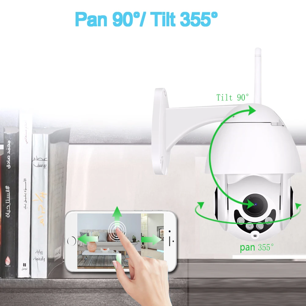 Hamrotte WIFI камера HD1080P мини панорамирование/наклон IP ночного видения Двусторонняя