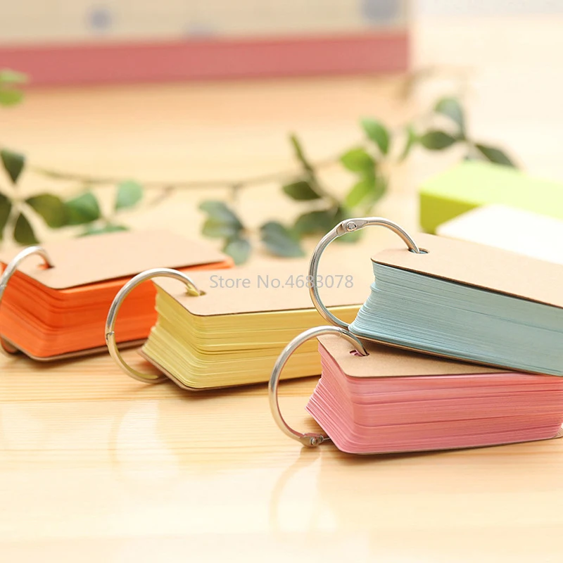 7 лотов кольцо пряжки обручи Портативный пустые слова книга простые Tearable