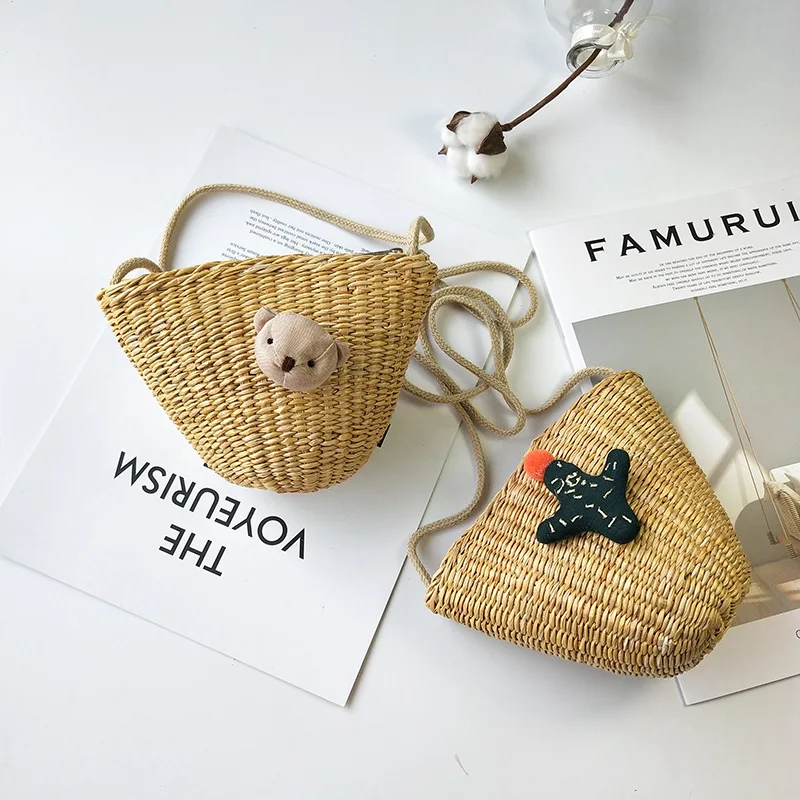 Сумка-Кроссбоди детская плетеная из ротанга летняя | Детская одежда и обувь