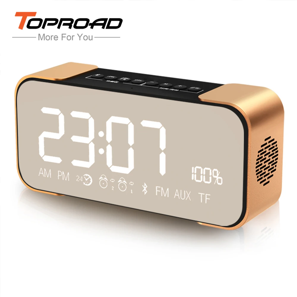 TOPROAD Bluetooth динамик беспроводной стерео алюминиевый Parlante портативный FM радио Altavoz