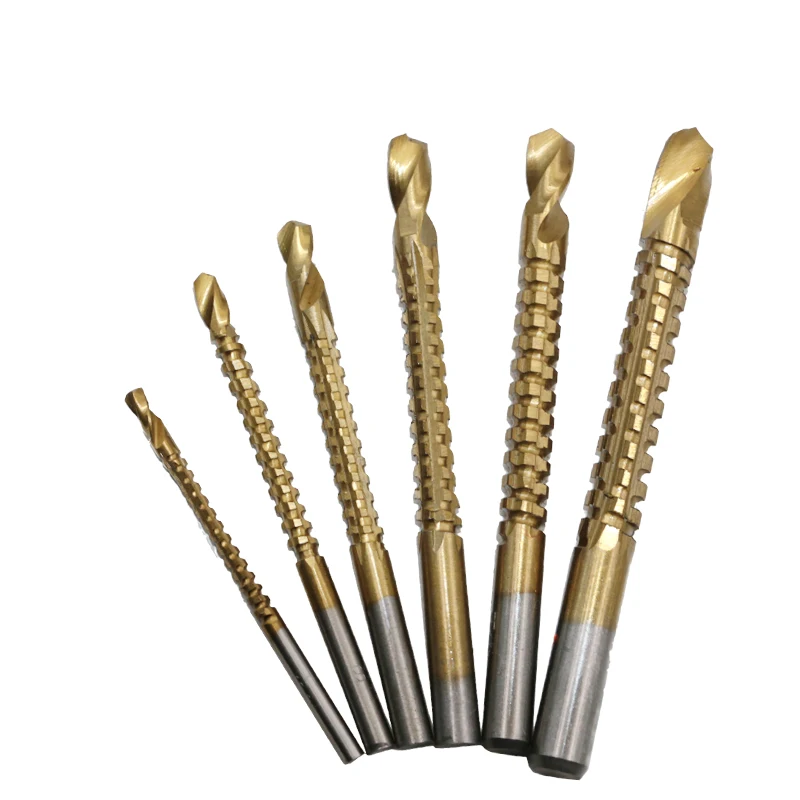 

QSTEXPRESS tool 6pcs/set Drill & Saw Set HSS Steel Titanium Woodworking Wood 3/4/5/6/6.5/8mm drill