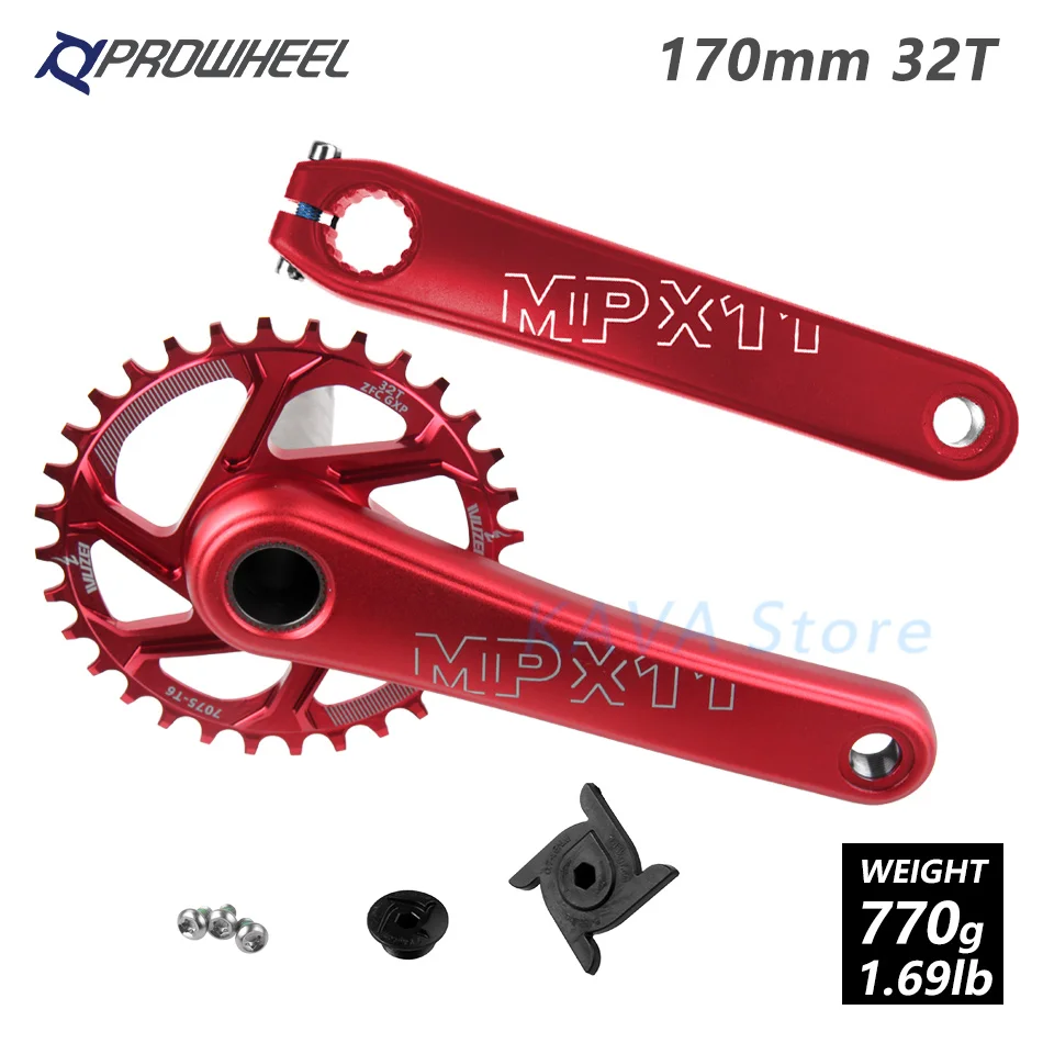 170mm red 32T MTB велосипед кривошипно костюм звездочки 170/175 мм горный велосипед звездочка цепной передачи узкая широкая цепь из колец цепь 30/32/34/36/38T передняя Звездочка для SRAM GXP XX1 X9 модными принтами XO - Цвет: 170mm red 32T