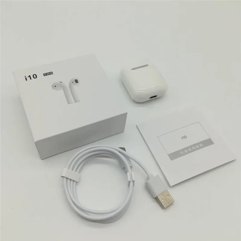 Новая i10 tws bluetooth гарнитура type c jack поддерживает беспроводную зарядку с сенсорной