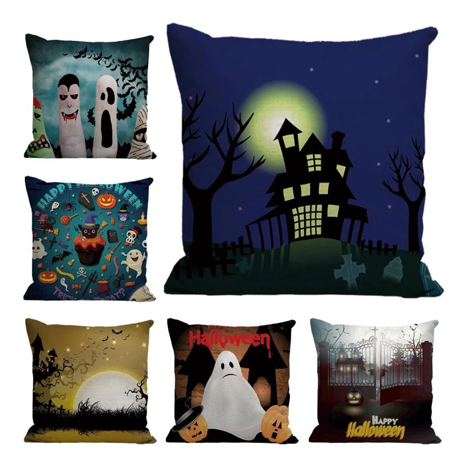 Хэллоуин тыква фестиваль декоративный вельветовый чехол для подушки мультфильм