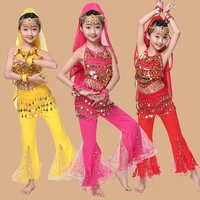 girls belly dance quality shiny indian sari girls dress orientale enfant indian costumes for kids oriental dance costumes