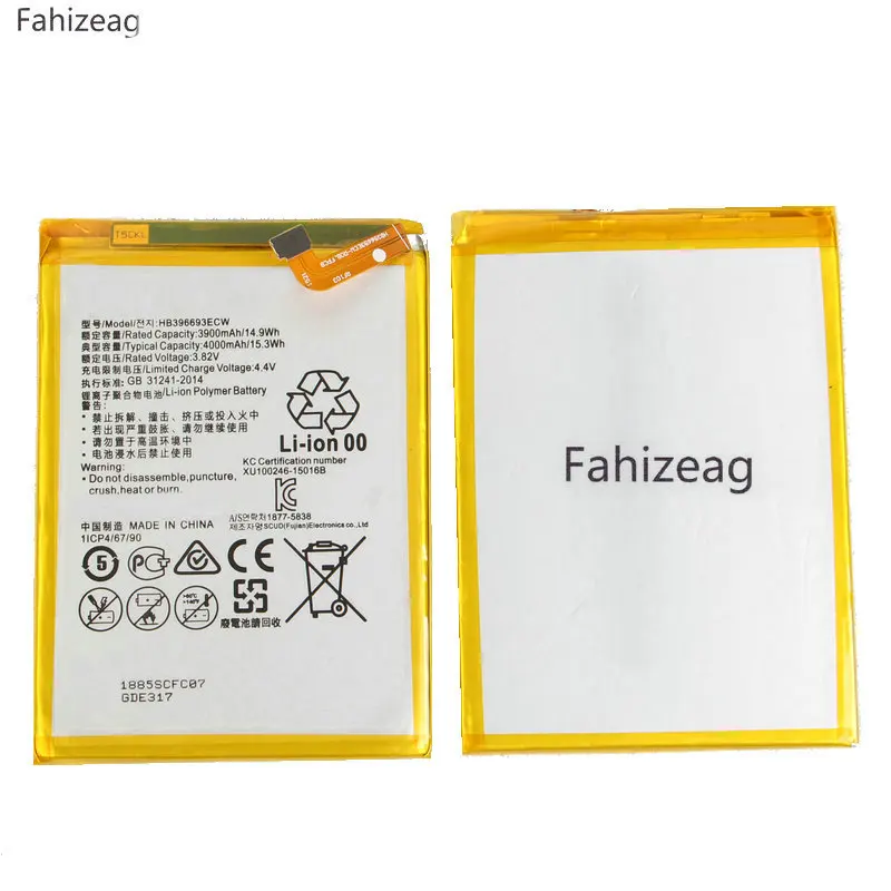 Fahizeag HB396693ECW 3900 mAh/14.9Wh запасная батарея для Huawei Mate8 Mate 8 NXT-AL10 NXT-TL00 NXT-CL00 | Мобильные