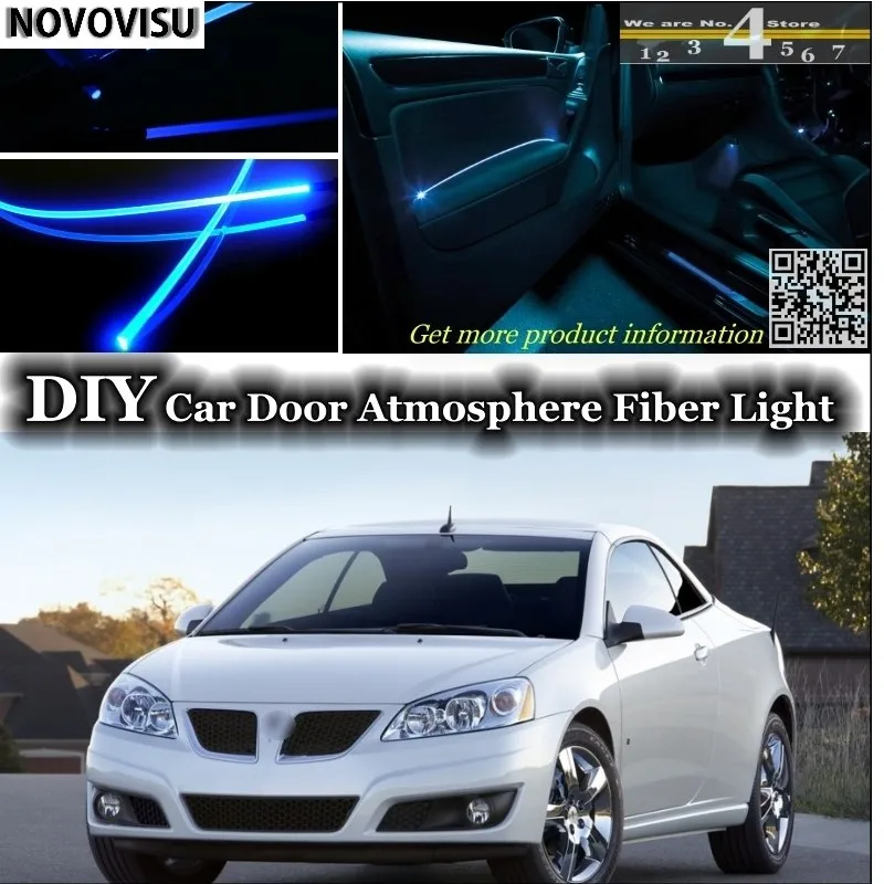 Novovisu для Pontiac G6 G8 подкладке окружающий свет атмосферу волоконные оптические фары внутри дверь Панель освещение не EL свет
