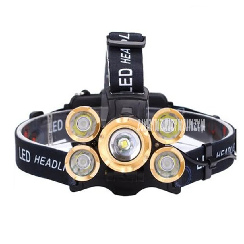 New T18 Five-core Intelligent Sensor Headlamp Glare Super Bright Rechargeable Head-mounted Induction 4.2V 10W 300-500M | Лампы и